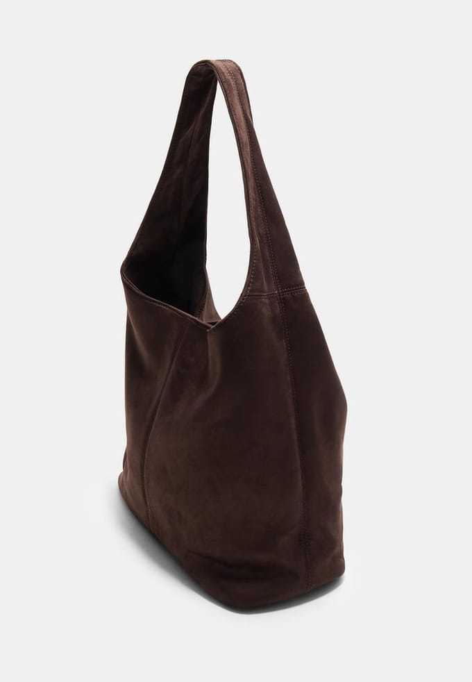 Stradivarius Schoudertas met imitatiesuède effect  Bruin OS