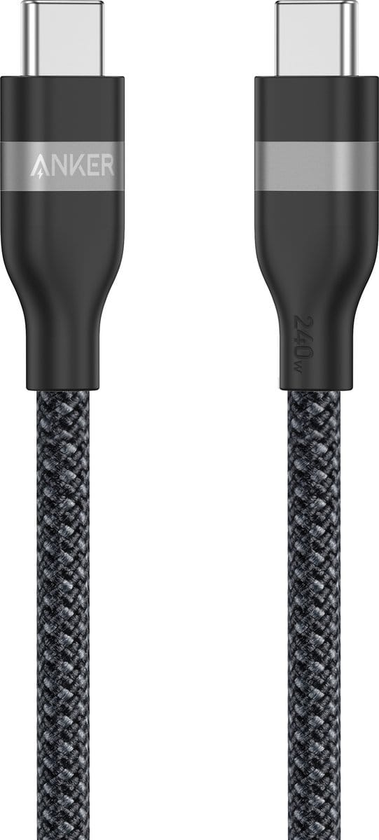 Anker USB-C naar USB-C Kabel - 1.8m - 240W - Zacht Bio-gevlochten