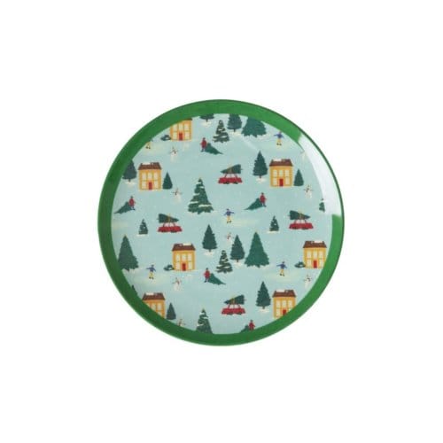 Rice kerst melamine dessert bord happy holidays