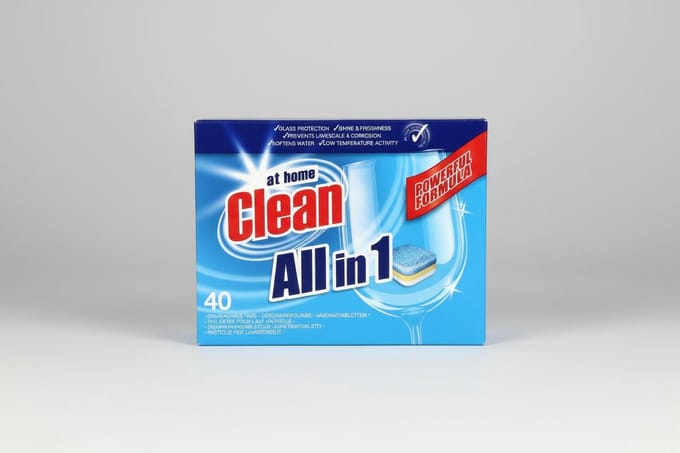At Home - Clean - Vaatwastabletten - All-in-1 - Voorkomt Kalkaanslag - 40 Tabletten