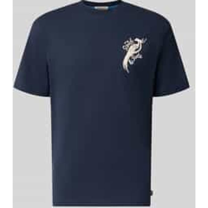 Oversized T-shirt met logo-stitching