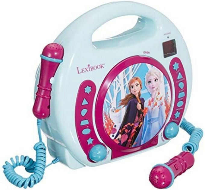 Frozen Draagbare CD-speler met 2 Meezingmicrofoons