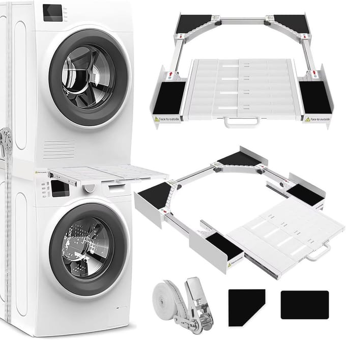 Universeel Verbindend Frame voor Wasmachines en Wasdrogers - Stapelset voor Optimaal Gebruik van Ruimte