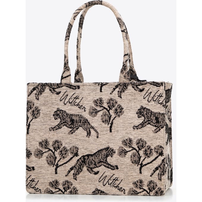 Wittchen Jacquard - Shopper Tas - Bruin en Zwart - Afneembare Kwast