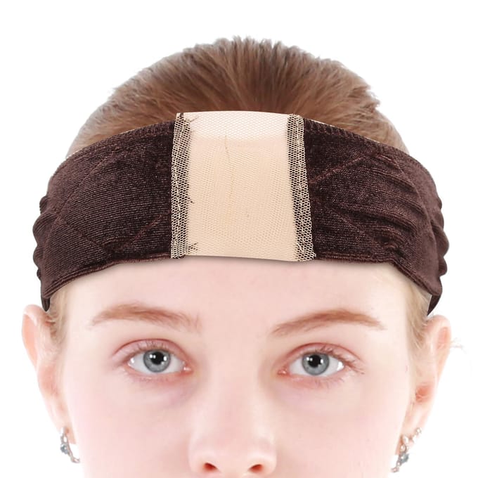 3 stuks Pruik Grip Band Verstelbare Fixatie Scheiding Kant Hoofdband Elastische Velours Pruikbanden gray