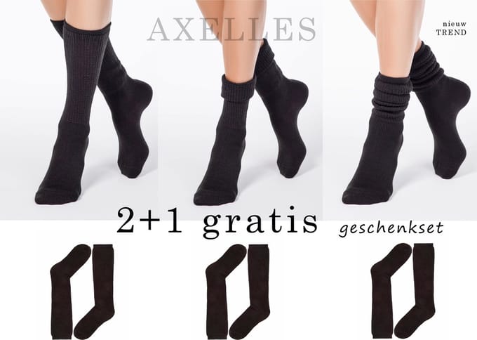 Gewichtloze kniekousen dikgebreid 2+1gratis, geschenkset, maat 36/37 (23).