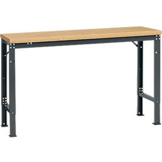 Manuflex basistafel UNIVERSAL Speciaal, 1500 x 800 mm, multiplex natuur, antraciet