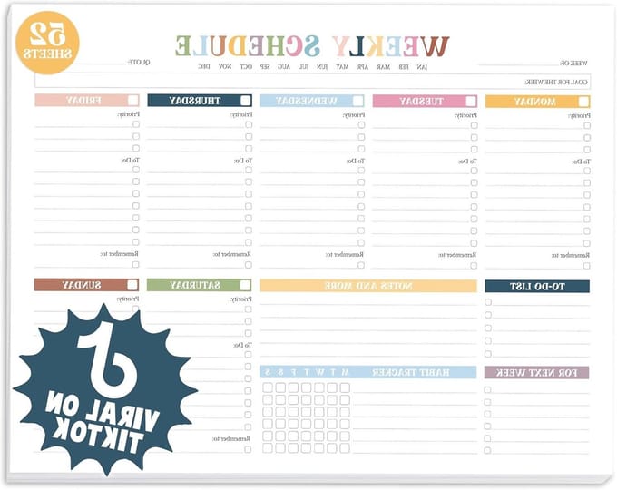Weekplanner Regenboog - Planners Agenda - Planning Taken - Boho Design - A5 Bureaukalender - Meerkleurig