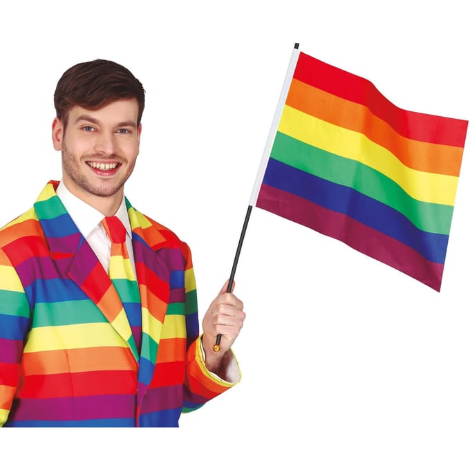 Kleurrijke Regenboog Vlag Parade Gelijkheid Lgbt 45X35