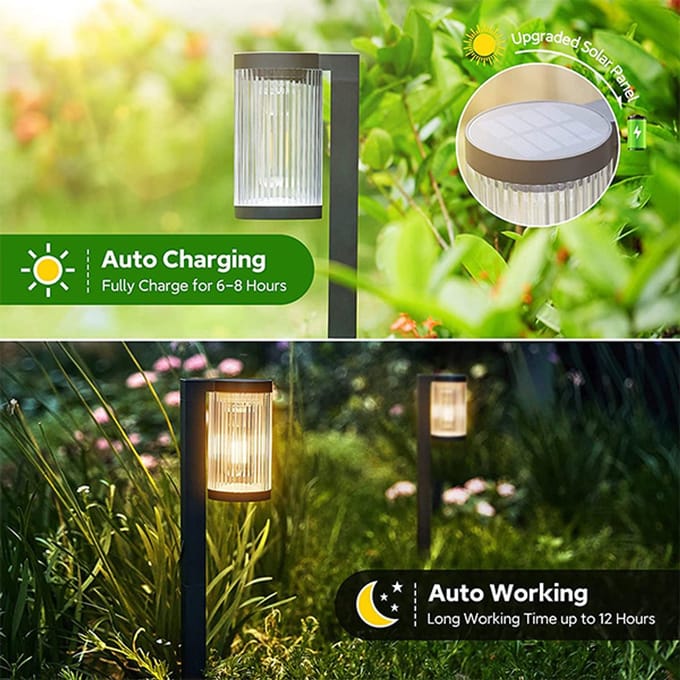 Duopak 2x Interlight Prikspot Solar Tuin Lantaarn Zwart 1W 40lm - 830 Warm Wit | incl. Accu