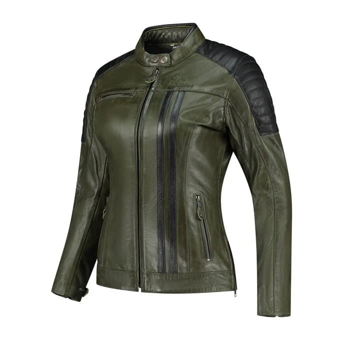 Leren motorjack voor vrouwen Rusty Stitches Jack Alice