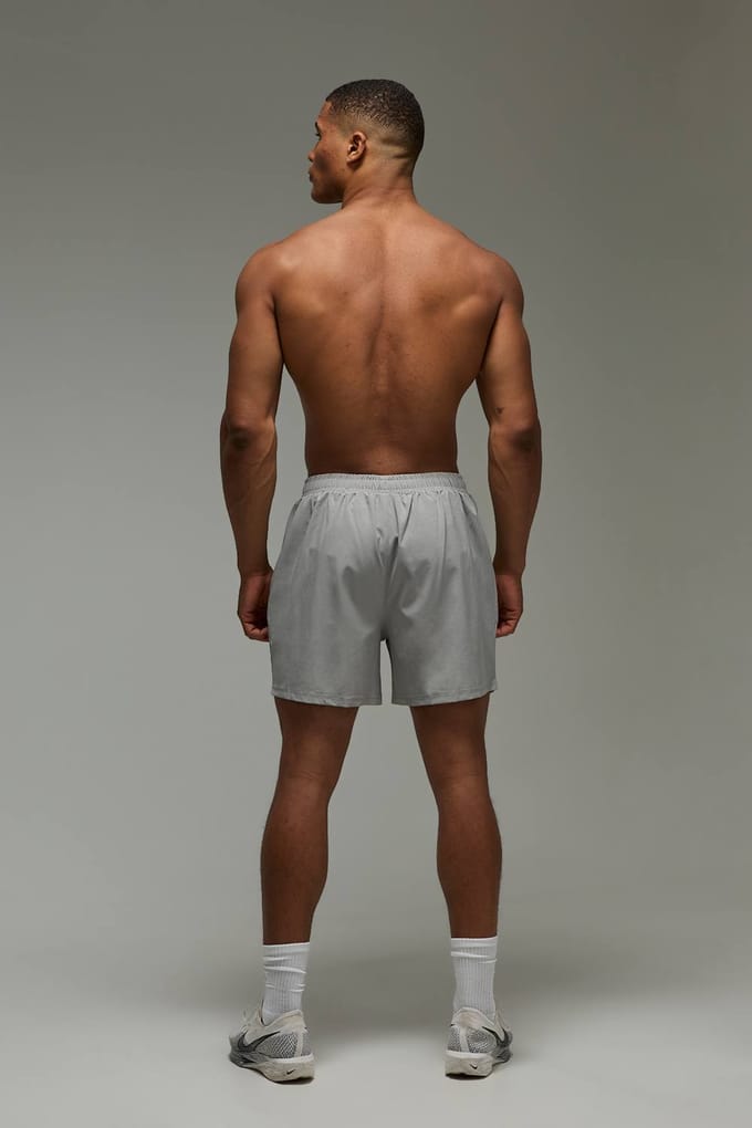 Men's Active Regular Stretch Woven 5inch Short | Light Grey | Size 2XL