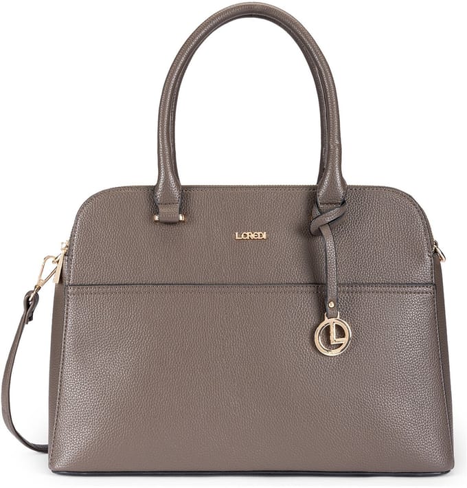 L.CREDI shopper schoudertas Franka Shopper Dark Taupe