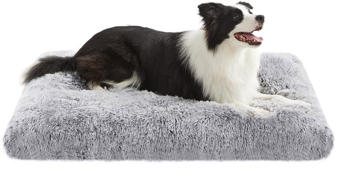 Feandrea - Hondenmand - Hondenbed met Lang Pluche - Zachte Vulling - Wasbaar