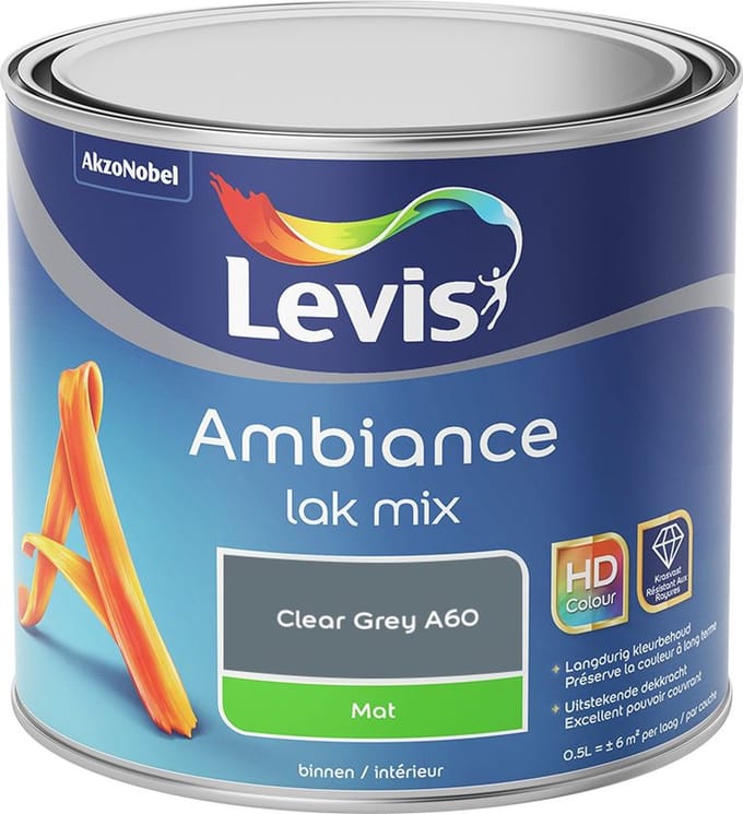 Levis - Ambiance Lak Mat Mix - Clear Grey A60 - Mengverf - 0,5 L