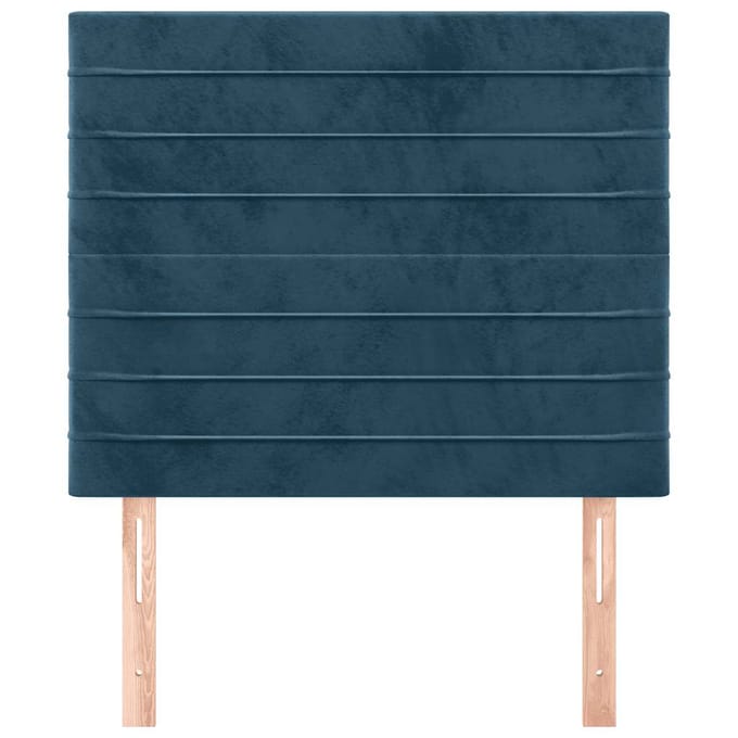 vidaXL - Hoofdbord - donkerblauw - 80x5x118/128 - cm - fluweel