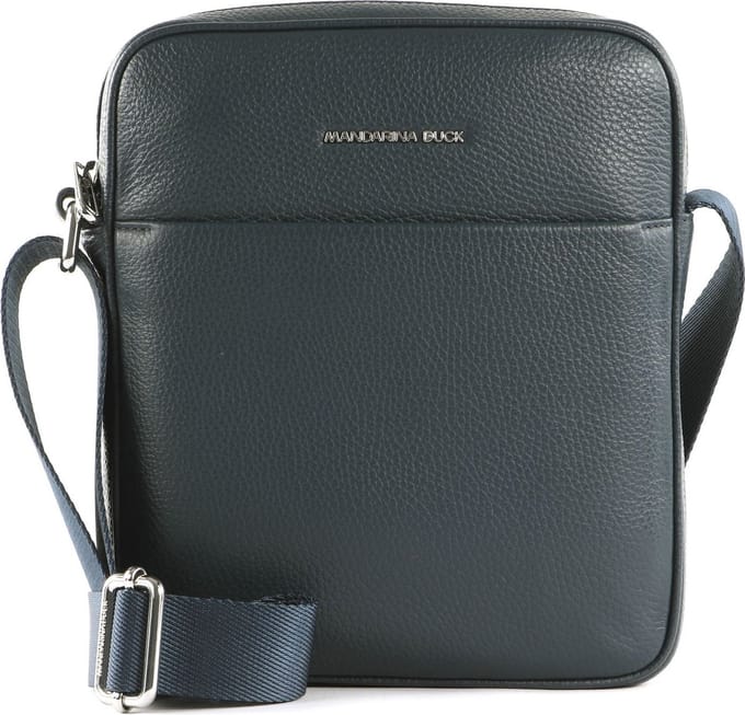 MANDARINA DUCK Leren schoudertas Mellow Urban Crossover Bag Avio donkerblauw