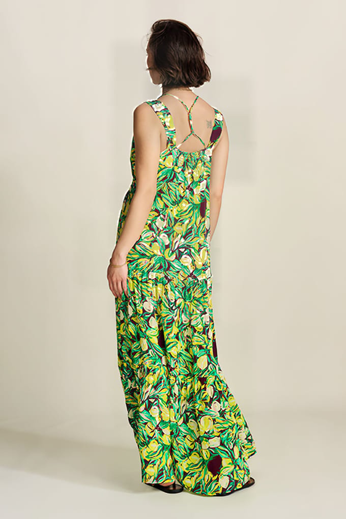 POM Amsterdam Dress - Strap Lemon Tree Yellow Größe: 34 | Maxikleider Outlet | Damen | Gelb