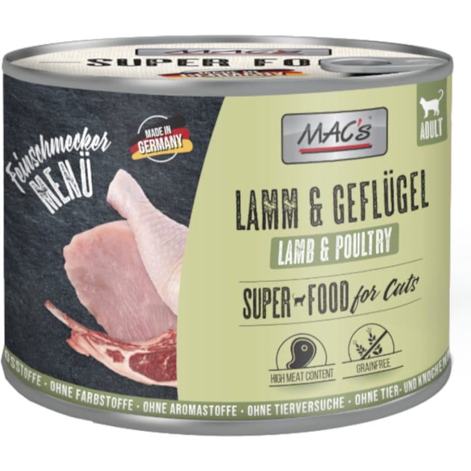 Voordeelpakket MAC's Cat Fijnproever 24 x 200 g Kattenvoer - Lam & Gevogelte