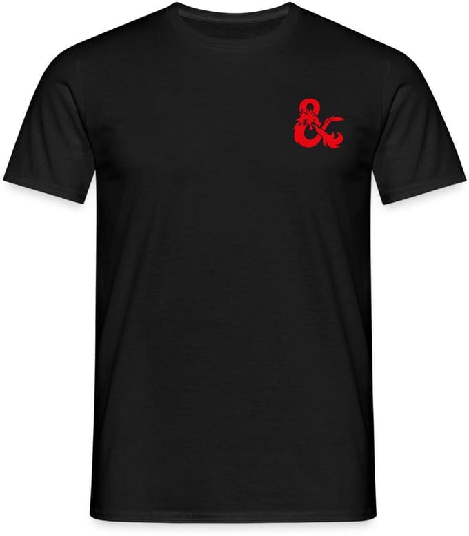 Dungeons And Dragons Logo In Rood T-Shirt Heren