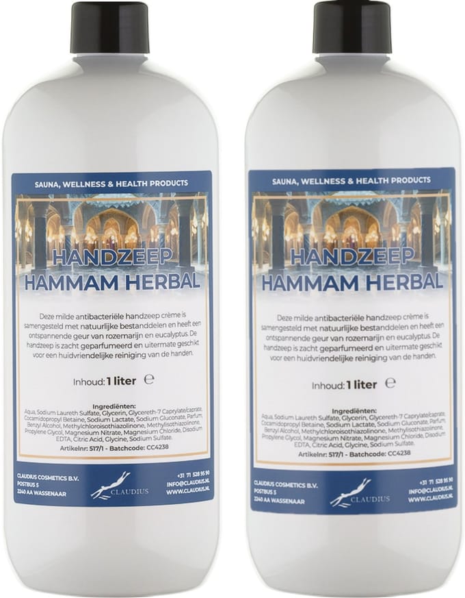 Handzeep Hammam Herbal 1 liter - set van 2 stuks