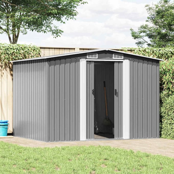vidaXL - Tuinberging - 257x205x178 - cm - metaal - grijs