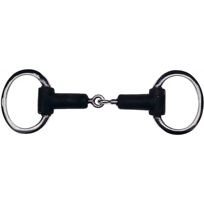 Gebroken rubber olijf bit ringen voor paarden Feeling