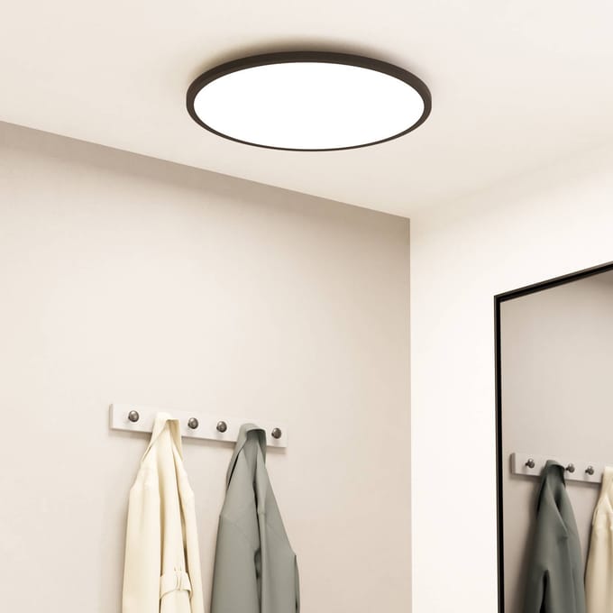 EGLO connect.z Sarsina-Z Plafondlamp - Ø 60 cm - Zwart|Wit - Instelbaar wit licht - Dimbaar - Zigbee