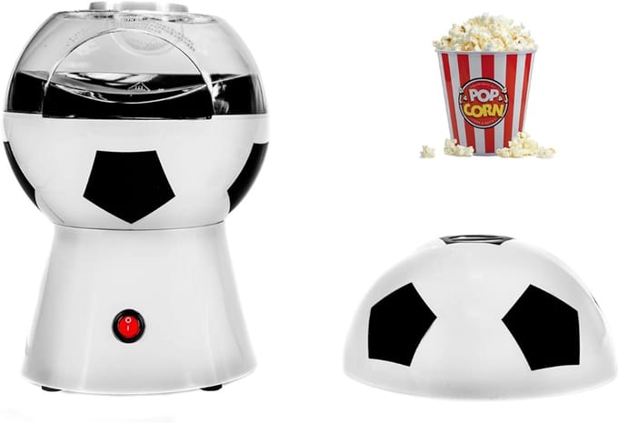 YOR® Popcorn Machine - Popcorn maker - Popcornmais Machine - Wit/Zwart - 30cm x 30cm x 20cm; 1.2 kg