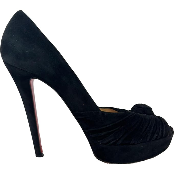 Christian Louboutin Greissimo Knooppumps in Zwart Suède
