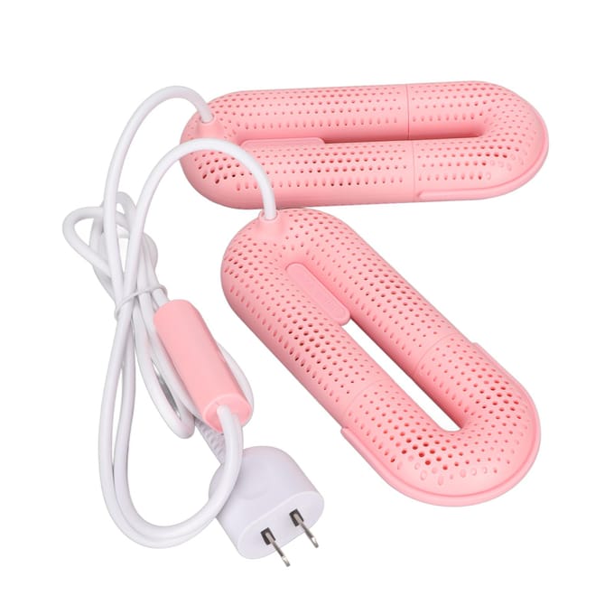 Elektrische Schoendroger Drie Niveaus Timer Sneldrogend Intrekbaar Draagbaar Roze Laarsendroger CN PLUG white