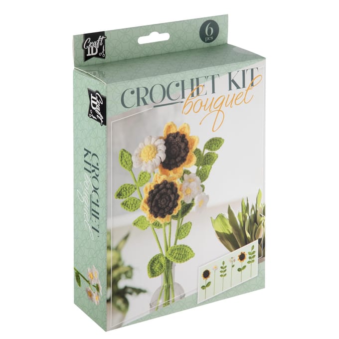Creative Craft Group CROCHET KIT Crochet kit FLOWERS Yellow