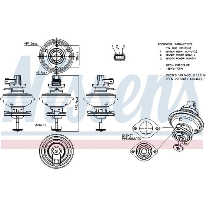EGR-klep NISSENS 98208