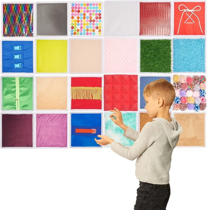 Sensorische Tegels - Voelspel - Ontspanning - Set van 5 - 25x25x25 cm