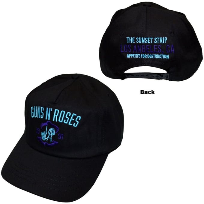 Guns N' Roses - Sunset Strip '91 Baseball pet - Zwart