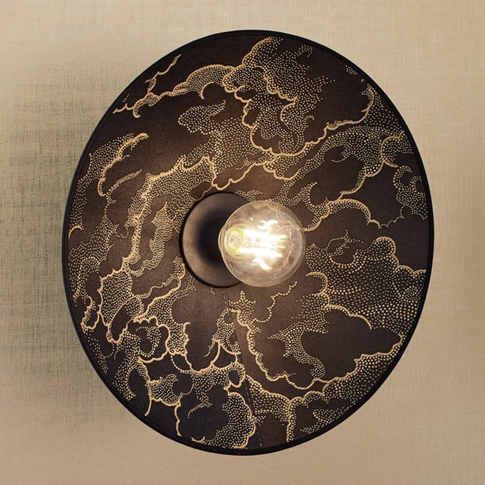 MARKET SET Gatsby wandlamp kumo zwart Ø 40 cm