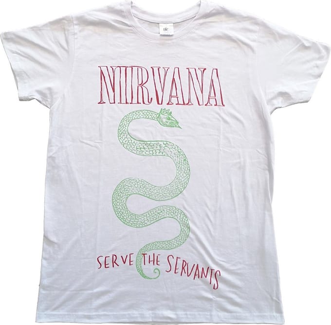 Nirvana - Serve The Servants Heren T-shirt - XL - Wit