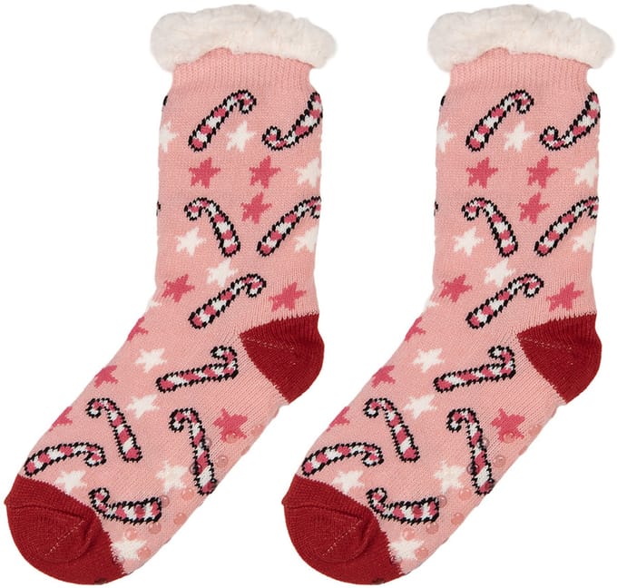 Clayre & Eef Kerstsokken one size Roze Synthetisch