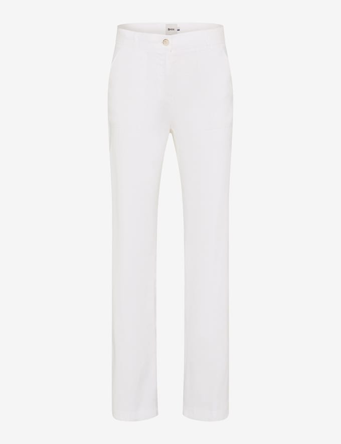 Brax Dames Palazzobroek  Style MAINE, wit, maat 46L