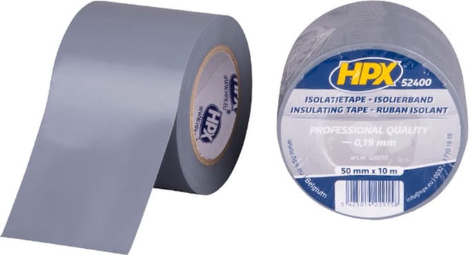 PVC isolatietape - grijs 50mm x 10m