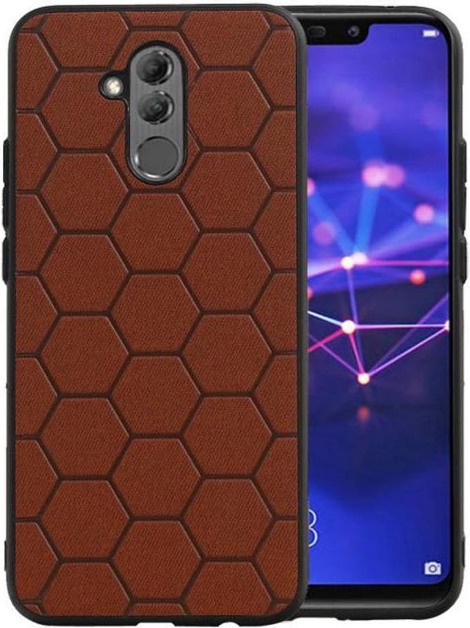 Bruin Hexagon Hard Case voor Huawei Mate 20 Lite