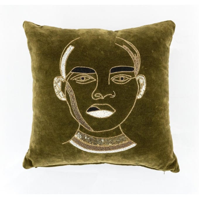 By-Boo Kussen Dax Green 50 x 50 cm
