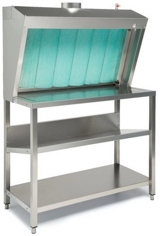 Tafel voor Spuitwand & Afzuigwand - 1.200mm (Met deuren)