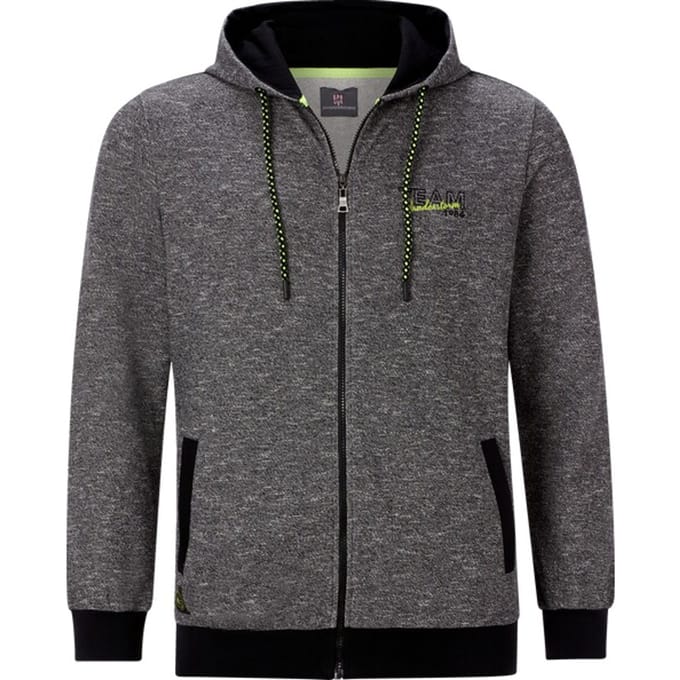 Jan Vanderstorm herren Sweatvest - 56/58 - zwart - Plus Size