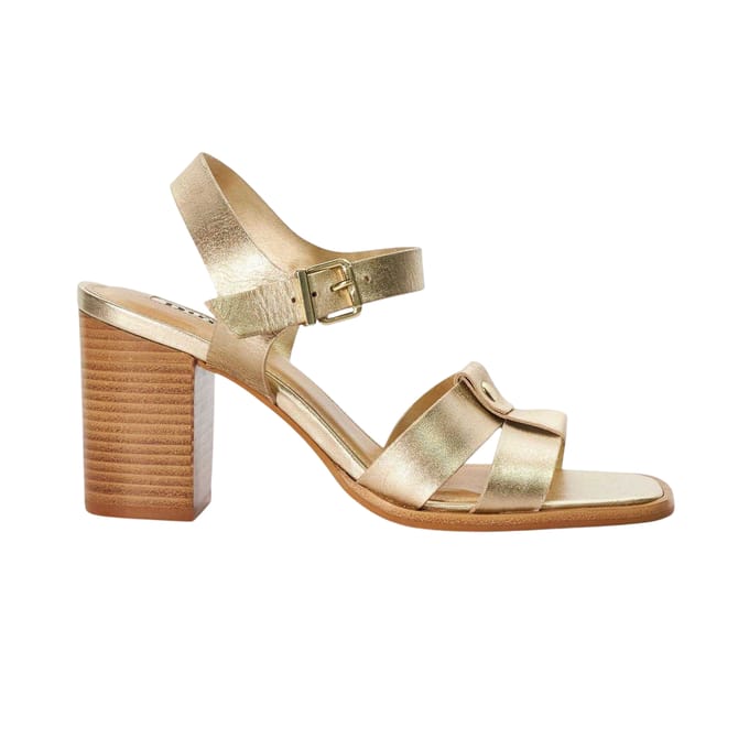 Dune London Dames Jessia Leren Sandalen (Goud)