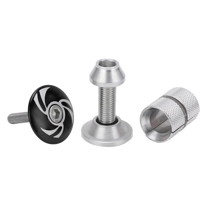 Fietshoofdtelefoon Compressieplug Fiets Voorvork Stuurbuis Headset Deksel Expander voor Mountainbike gray