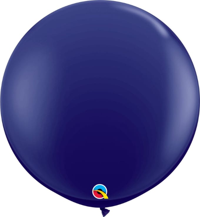 Qualatex Megaballon Navy Blue 90 cm 2 stuks