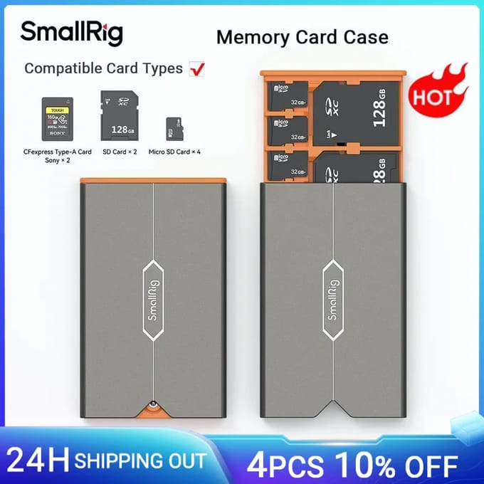 Smallrig Geheugenkaart Case Voor Sony Cfexpress Type-Een Kaarten Sd Kaarten Micro Sd Kaarten Voor Actie Camera Drones camera Rig -4107 3192