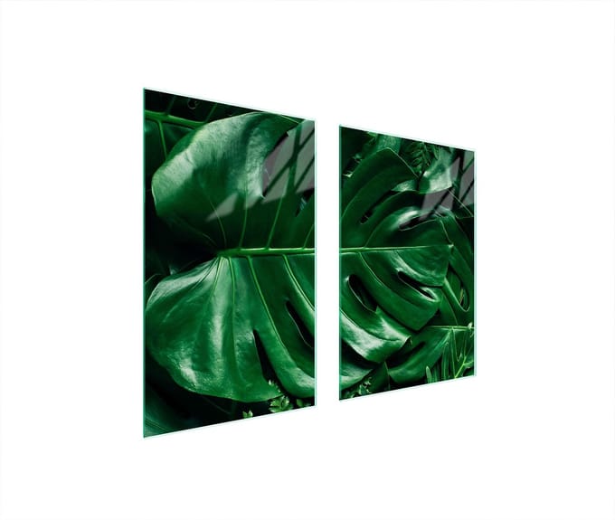 TMK ArtDeko Serie - Snijplank - Monstera Design - 65x52 cm - Gehard Glas