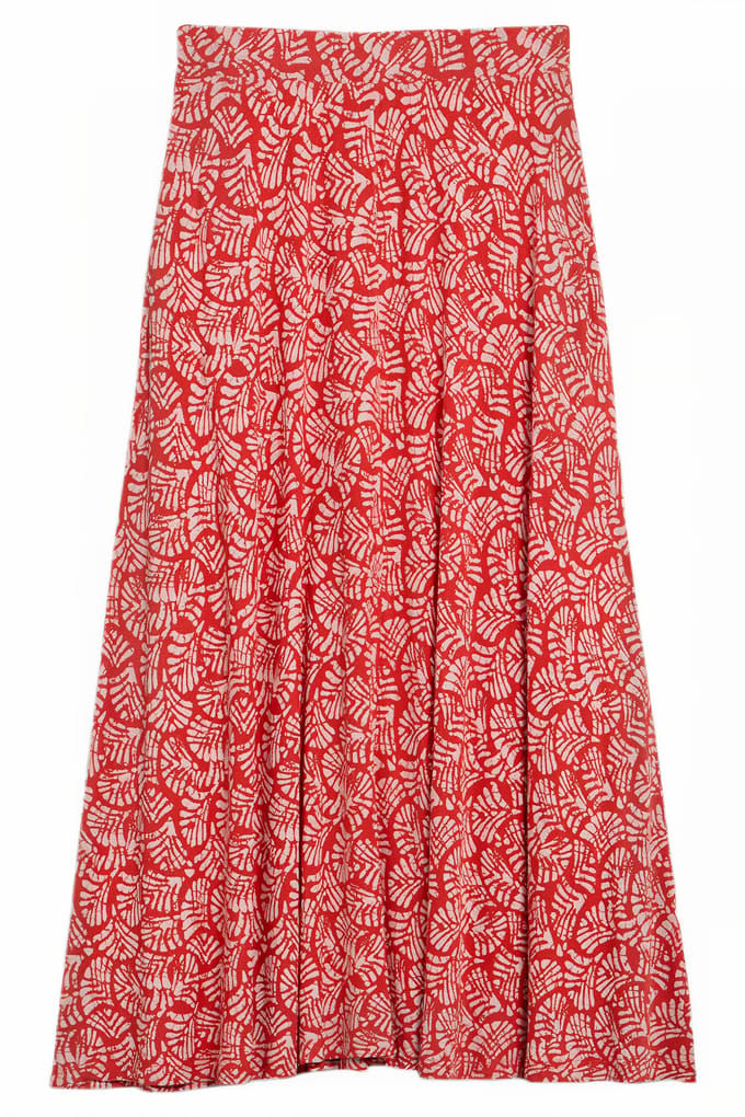 White Stuff Jada Eco Vero Maxi Skirt Red Printed Taglia: 8 REGULAR | Maxi gonne Outlet | Donna | Rosso